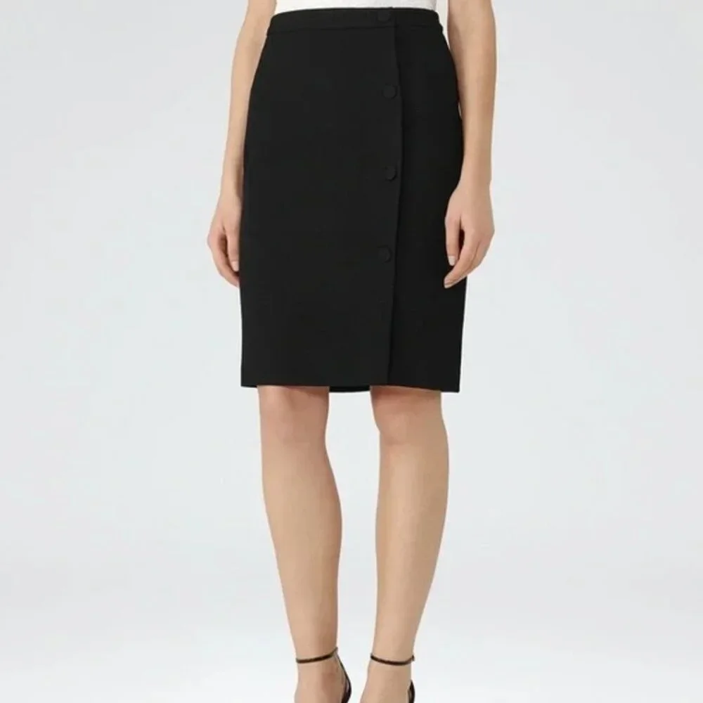 Reiss Ricky Button-Front Pencil Skirt - Picture 3 of 8